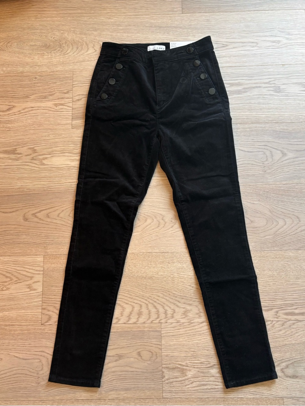🍁NWT🍁 LOFT Black High-Rise “Velvet Feel” Pants
